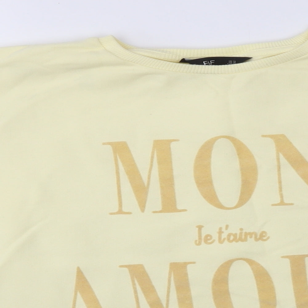 F&F Womens Yellow   Pullover Jumper Size 14