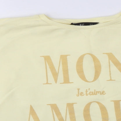 F&F Womens Yellow   Pullover Jumper Size 14