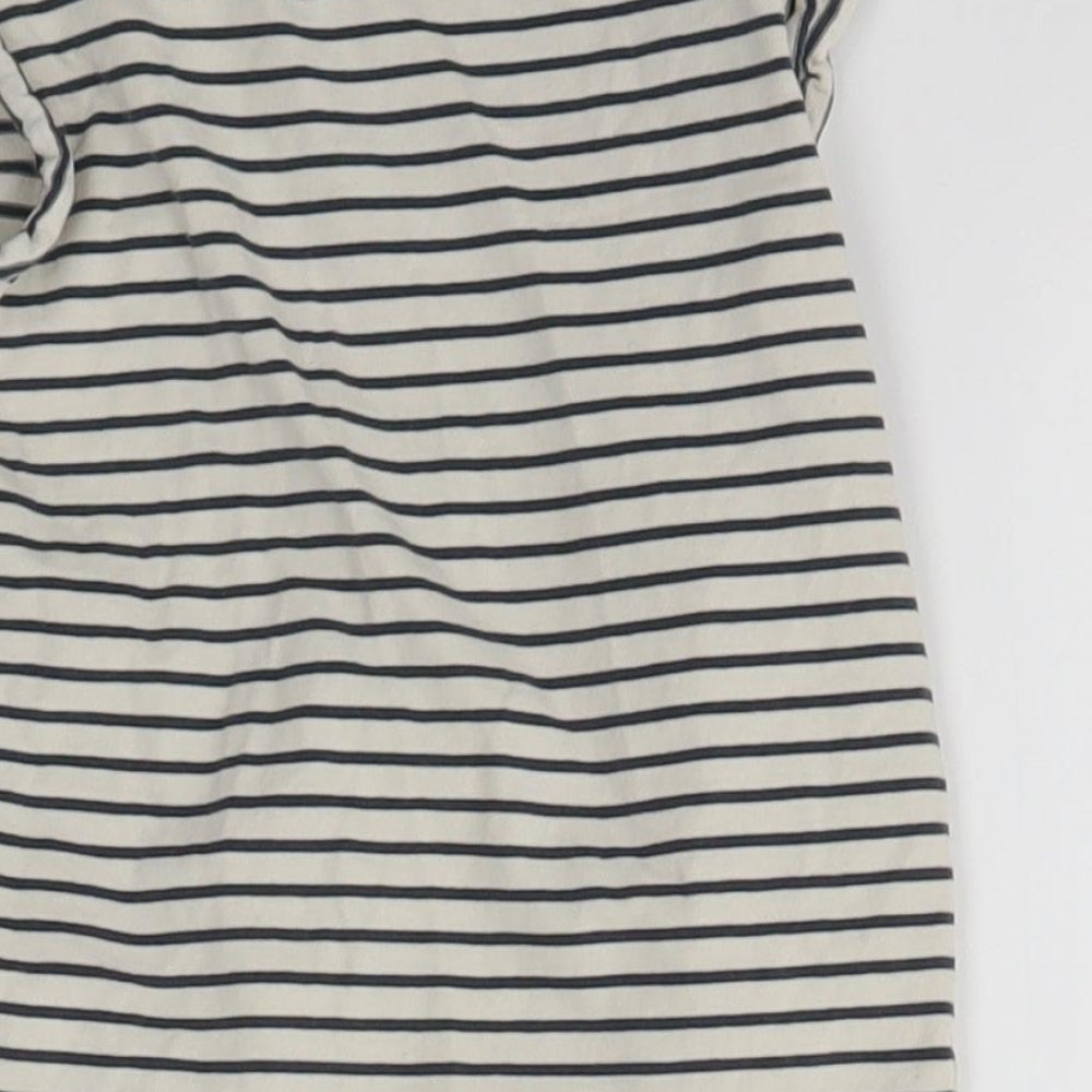 Brand and care label for George girls’ multicoloured striped basic t-shirt, size 2-3, years