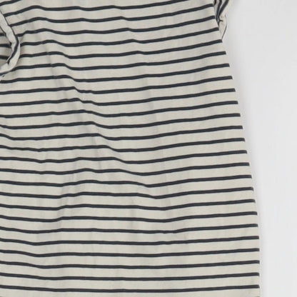 Brand and care label for George girls’ multicoloured striped basic t-shirt, size 2-3, years