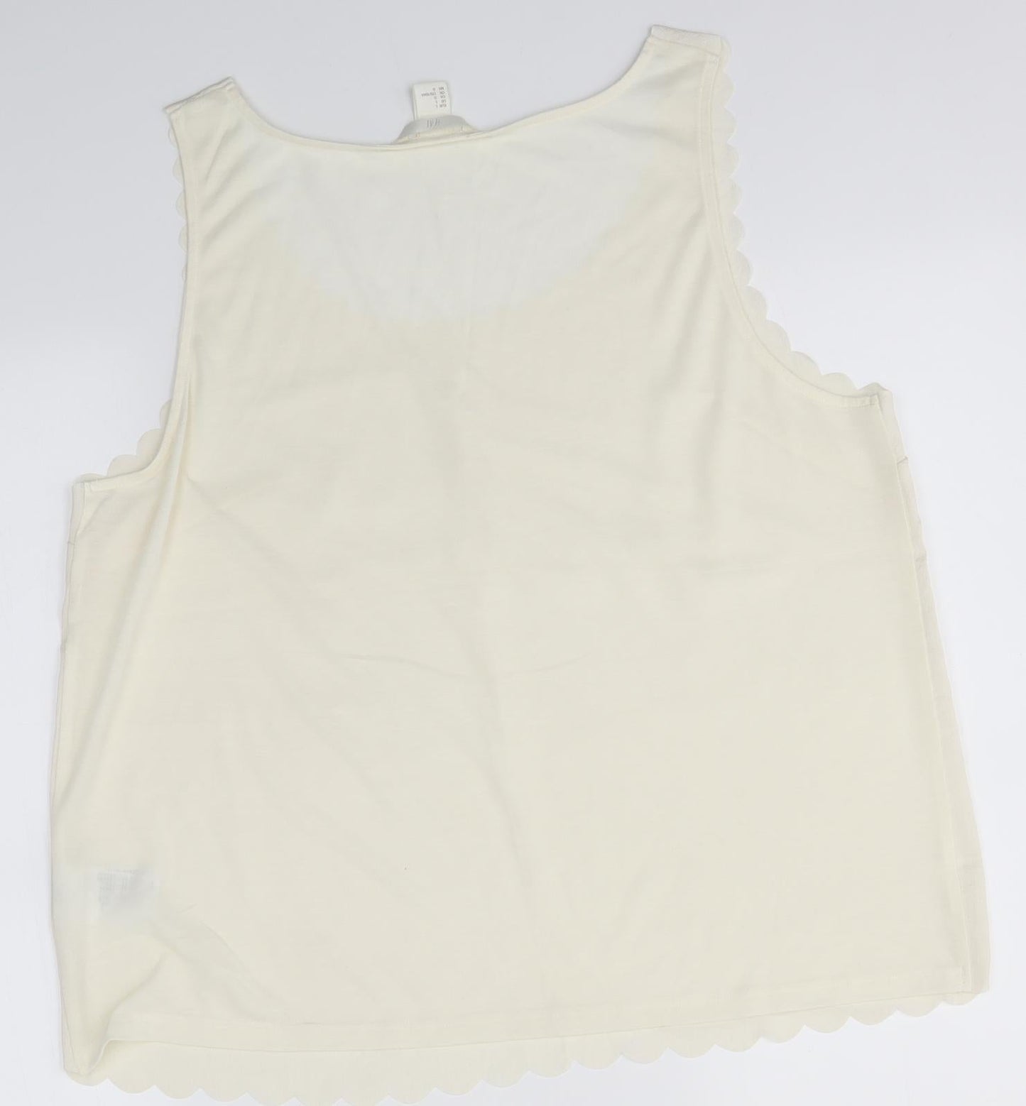 Womens UK Size L H&M Ivory Basic Blouse
