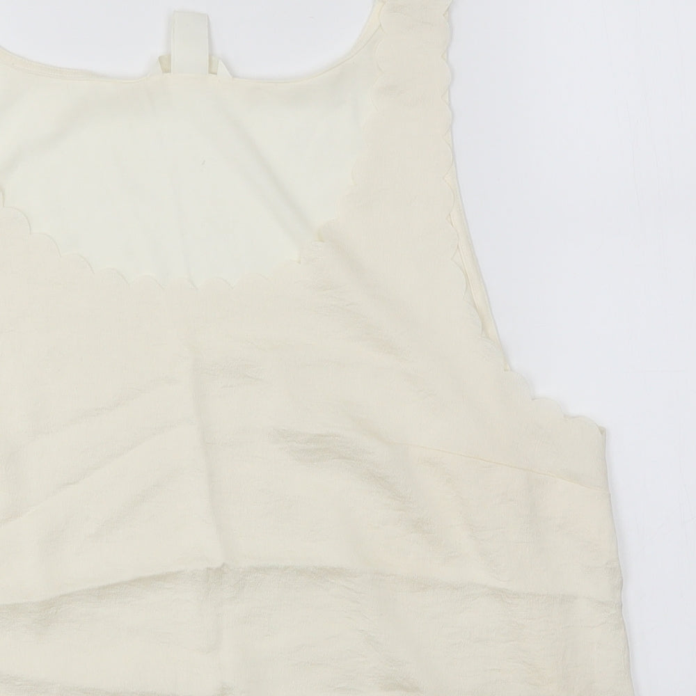 Womens UK Size L H&M Ivory Basic Blouse