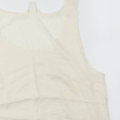 Womens UK Size L H&M Ivory Basic Blouse
