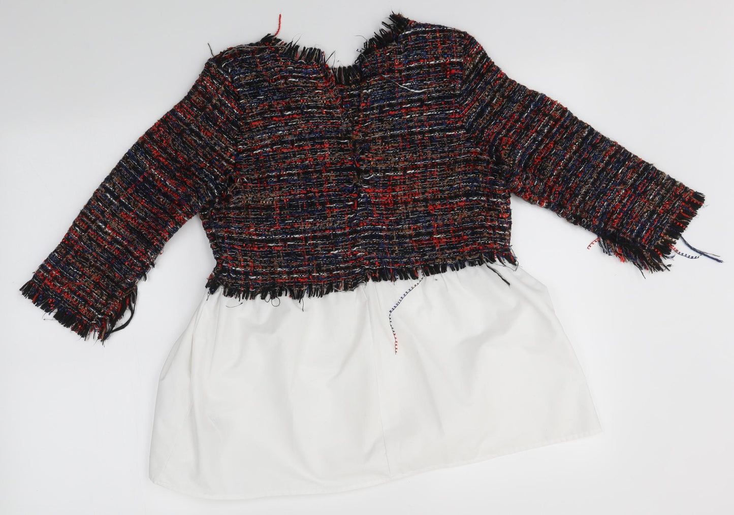 Womens UK Size S Zara Multicoloured Basic Blouse