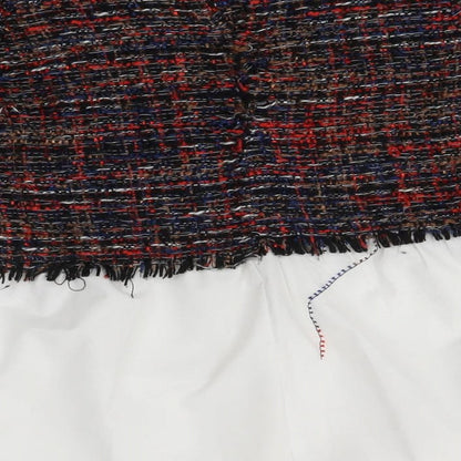 Womens UK Size S Zara Multicoloured Basic Blouse