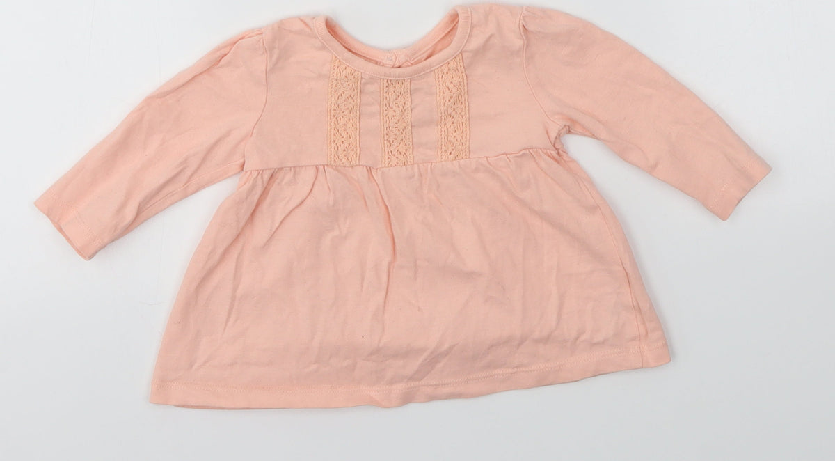 Additional front view of George Baby Pink Basic Blouse, size 0-3, Months