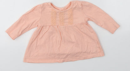 Additional front view of George Baby Pink Basic Blouse, size 0-3, Months