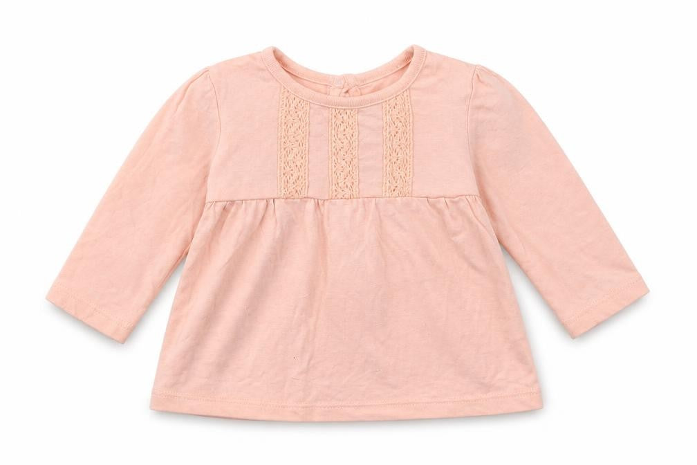 Front view of George Baby Pink Basic Blouse, size 0-3, Months