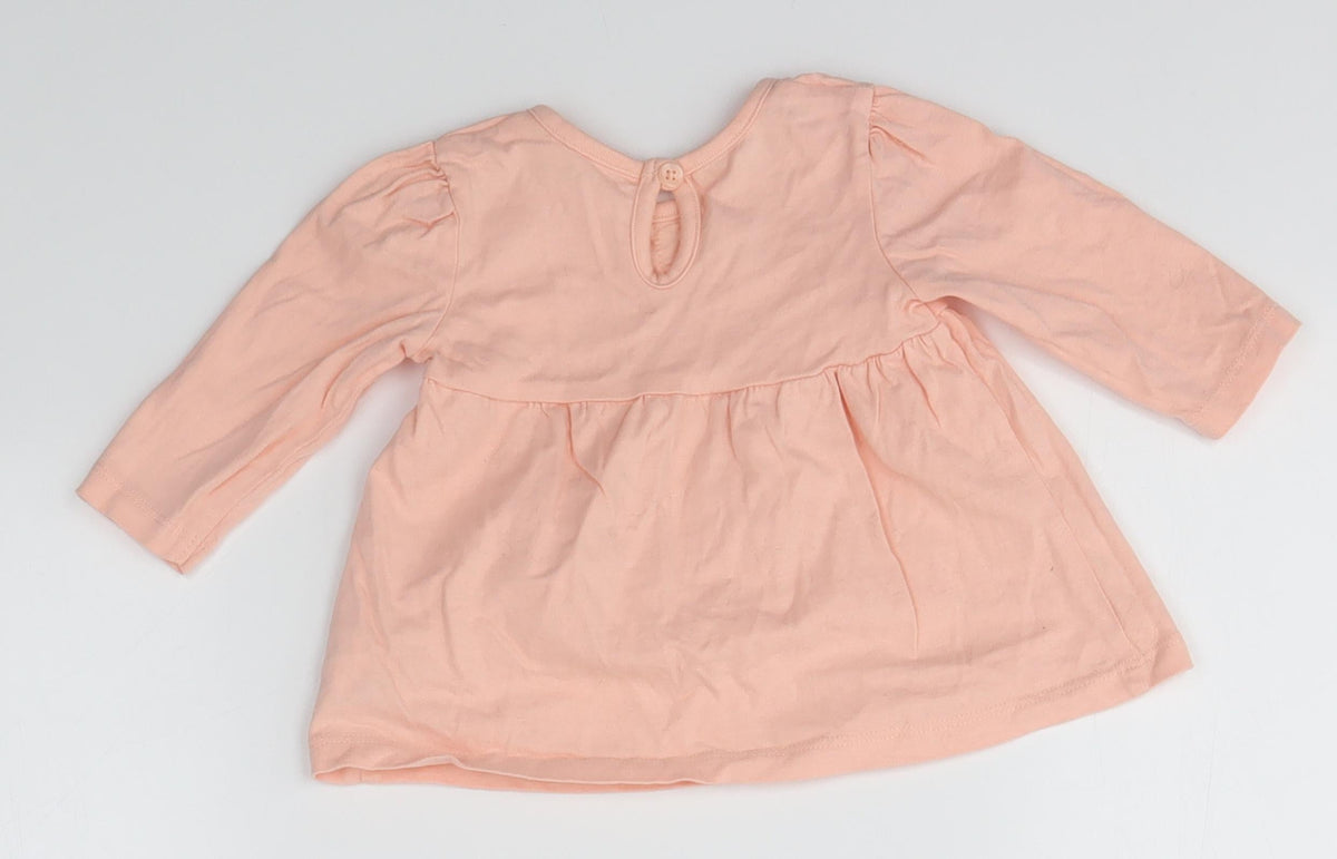 Back view of George Baby Pink Basic Blouse, size 0-3, Months