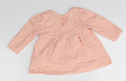 Back view of George Baby Pink Basic Blouse, size 0-3, Months