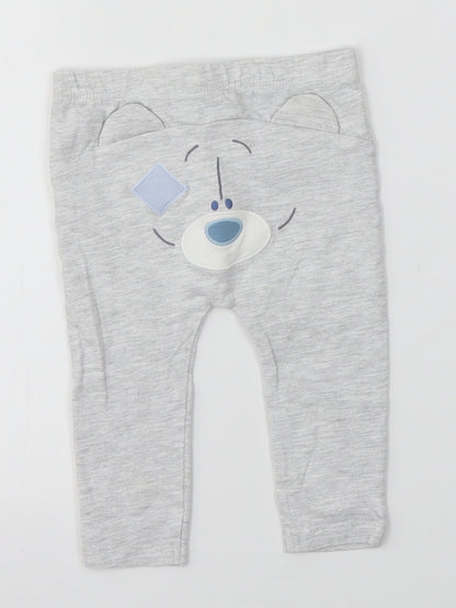 F&F Baby Grey   Jogger Leggings Size 6-9 Months  - Me to you