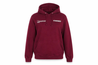 Front view of MERAKILO women’s purple pullover hoodie, size S, - evolution gym