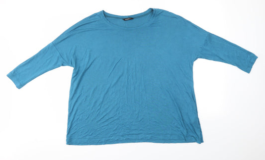 Womens UK Size 12 ROMAN Blue Basic T-Shirt