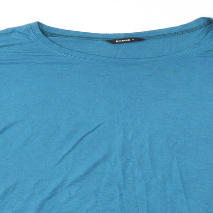 Womens UK Size 12 ROMAN Blue Basic T-Shirt