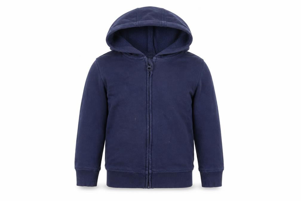 Front view of George boys’ blue full zip hoodie, size 3-4, years