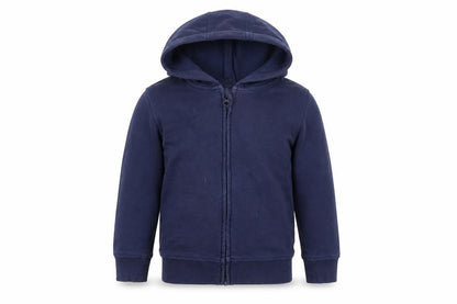 Front view of George boys’ blue full zip hoodie, size 3-4, years