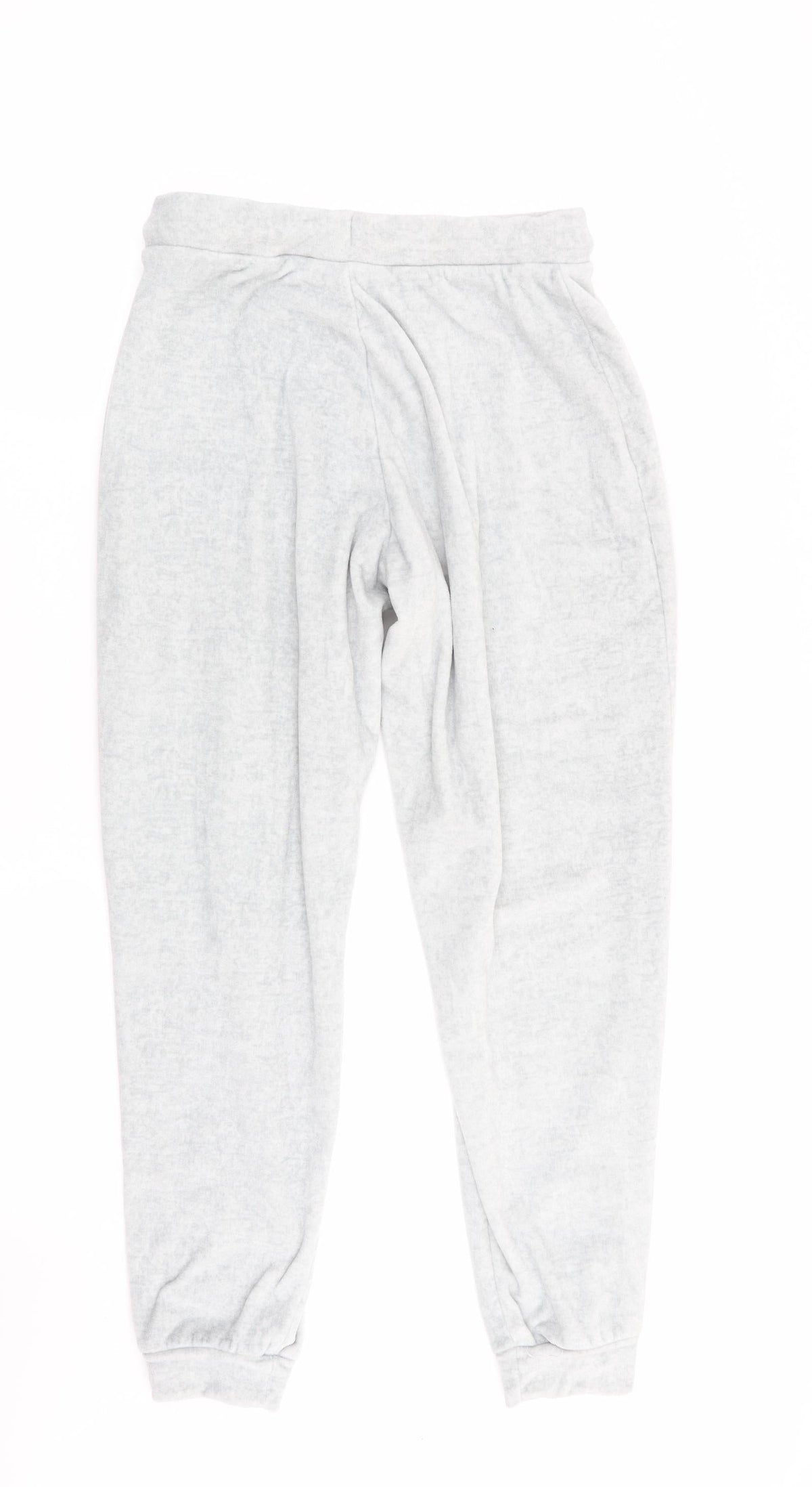 Back view of Love To Lounge women’s grey solid pyjama pants, size S, - mickey made me do it!