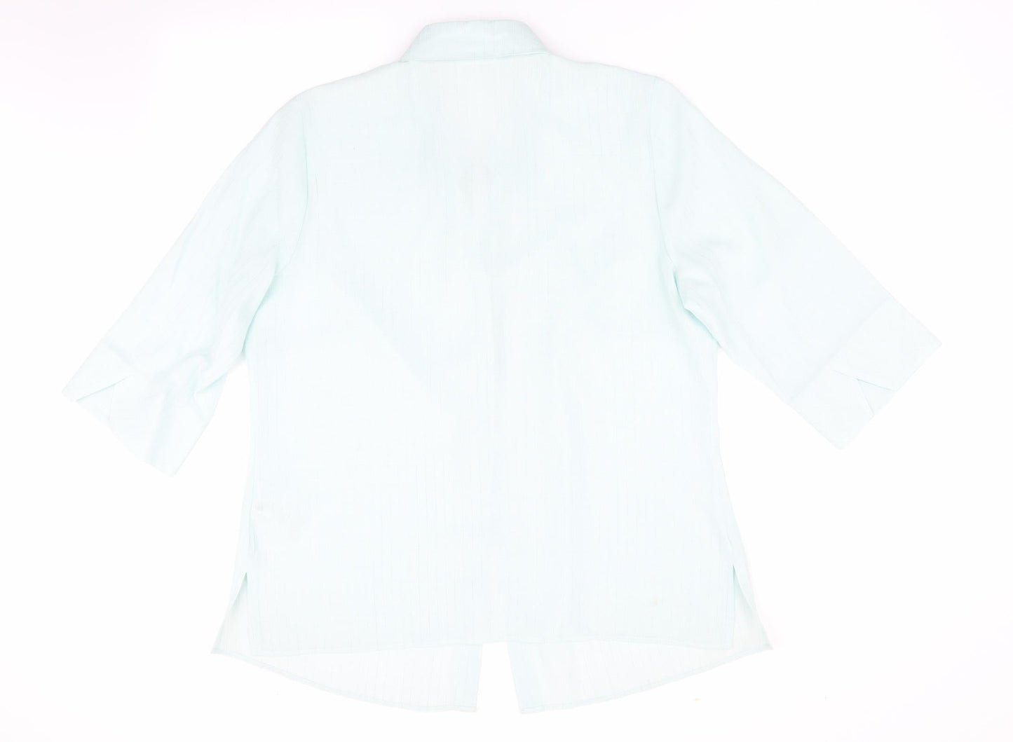 Womens UK Size 16 Marks and Spencer Green Basic Button-Up