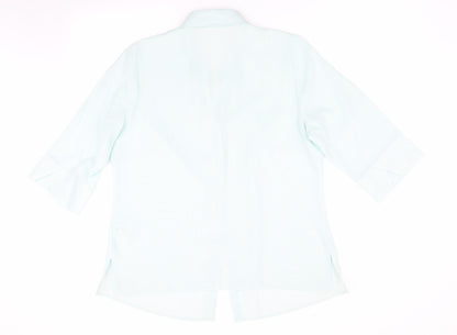 Womens UK Size 16 Marks and Spencer Green Basic Button-Up