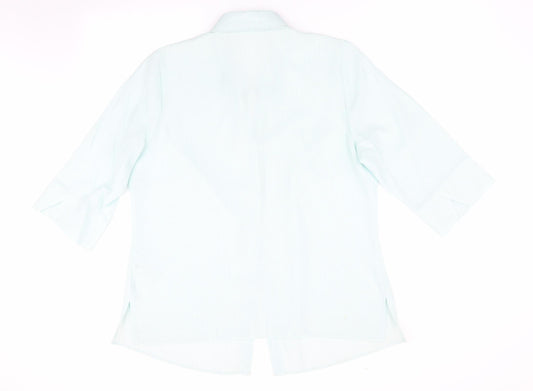 Womens UK Size 16 Marks and Spencer Green Basic Button-Up