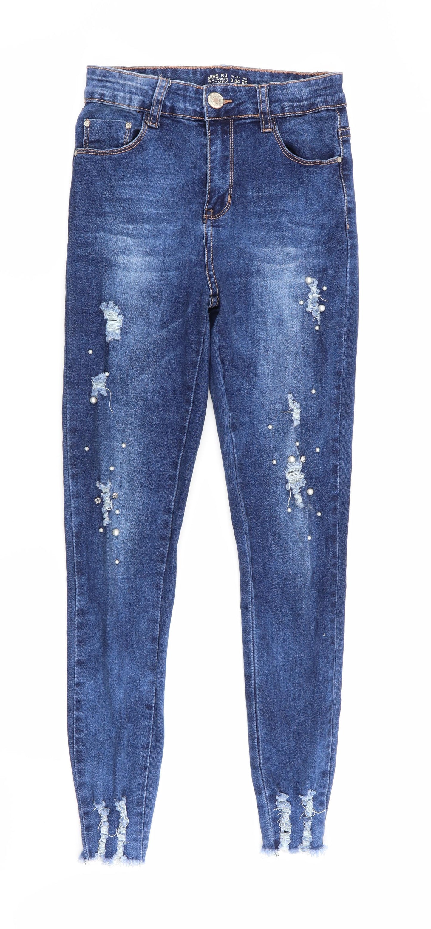 Miss R J Womens Blue   Skinny Jeans Size 6 L28 in