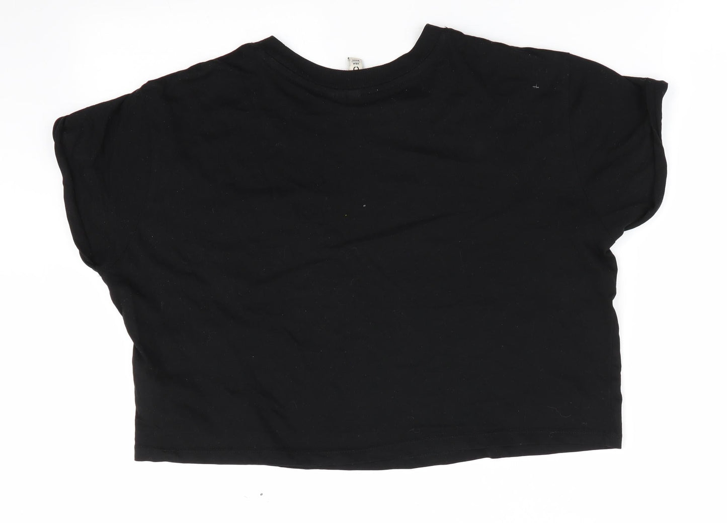 Womens UK Size 6 Divided Black Basic T-Shirt