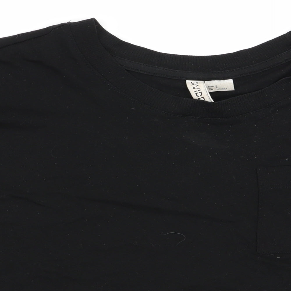Womens UK Size 6 Divided Black Basic T-Shirt