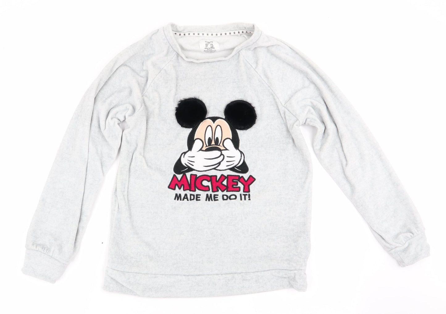 Love to Lounge Womens Grey Animal Print   Pyjama Top Size XS  - Mickey made me do it!