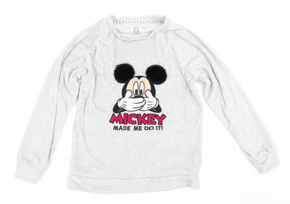 Love to Lounge Womens Grey Animal Print   Pyjama Top Size XS  - Mickey made me do it!
