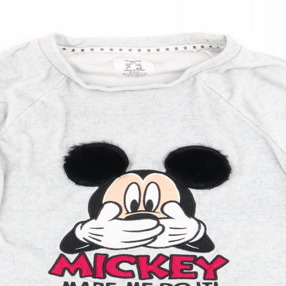 Love to Lounge Womens Grey Animal Print   Pyjama Top Size XS  - Mickey made me do it!
