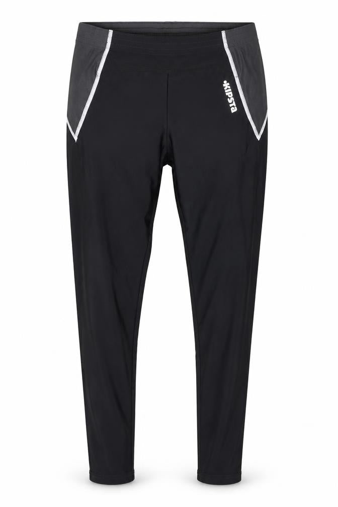 Front view of Kipsta women’s black compression leggings, size M, 28-inch leg