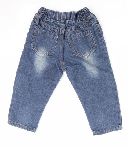 Foshan Boys Blue   Jogger Jeans Size 12-18 Months  - Distressed Jeans