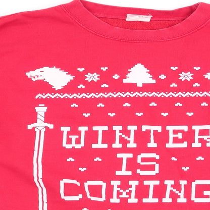 Stars & Stripes Womens Red   Pullover Sweatshirt Size M  - Winter is Coming