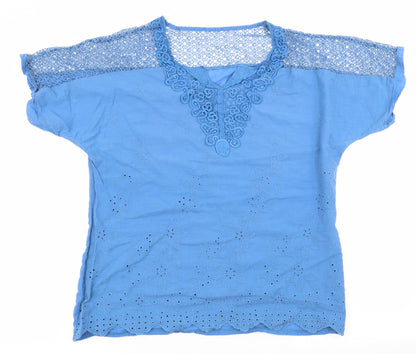 Womens UK Size  Preworn Blue Basic Blouse