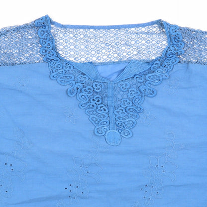 Womens UK Size  Preworn Blue Basic Blouse
