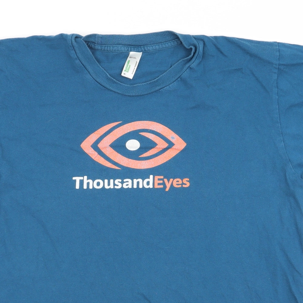 Sustainable Edition Womens Blue   Basic T-Shirt Size M  - Thousand Eyes