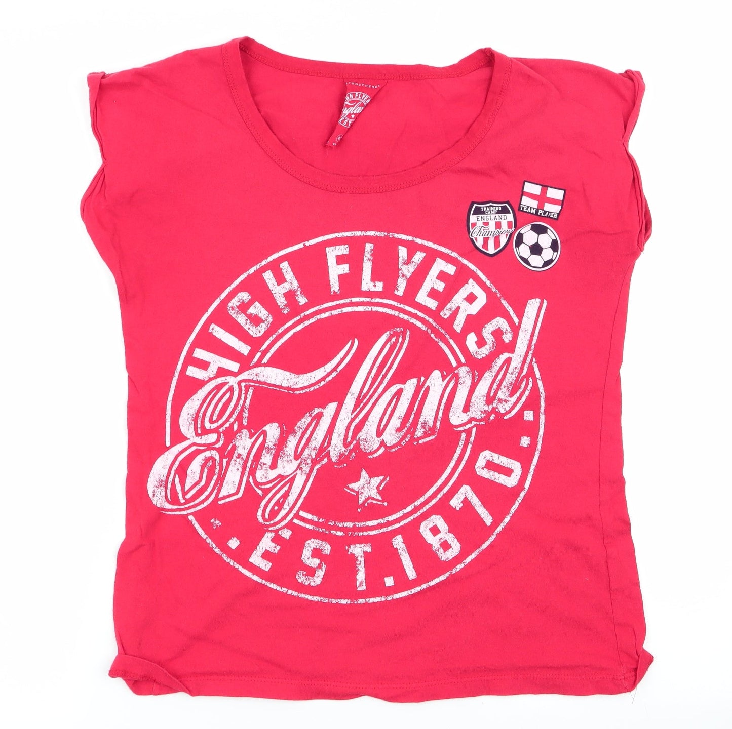 Atmosphere Womens Red   Basic T-Shirt Size 14  - High Flyer