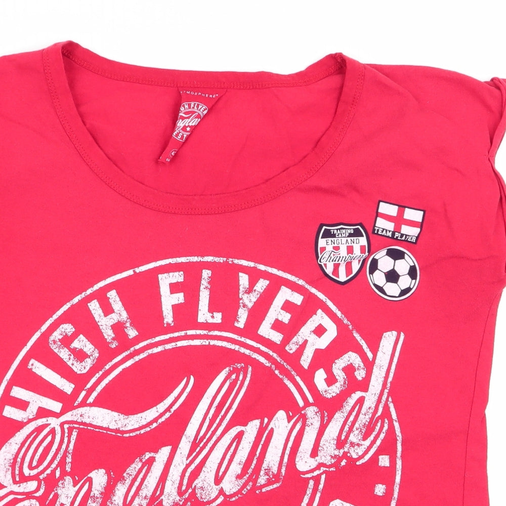 Atmosphere Womens Red   Basic T-Shirt Size 14  - High Flyer