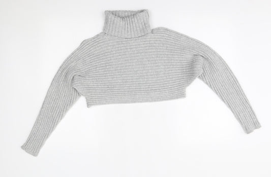 Womens UK Size M New Look Grey Pullover Jumper