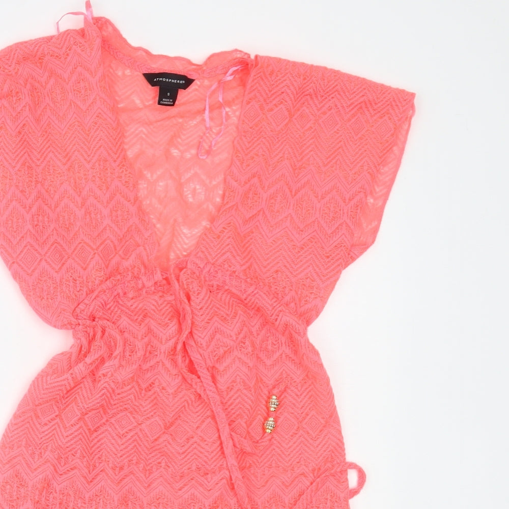 Womens UK Size S Atmosphere Pink Wrap Jumper