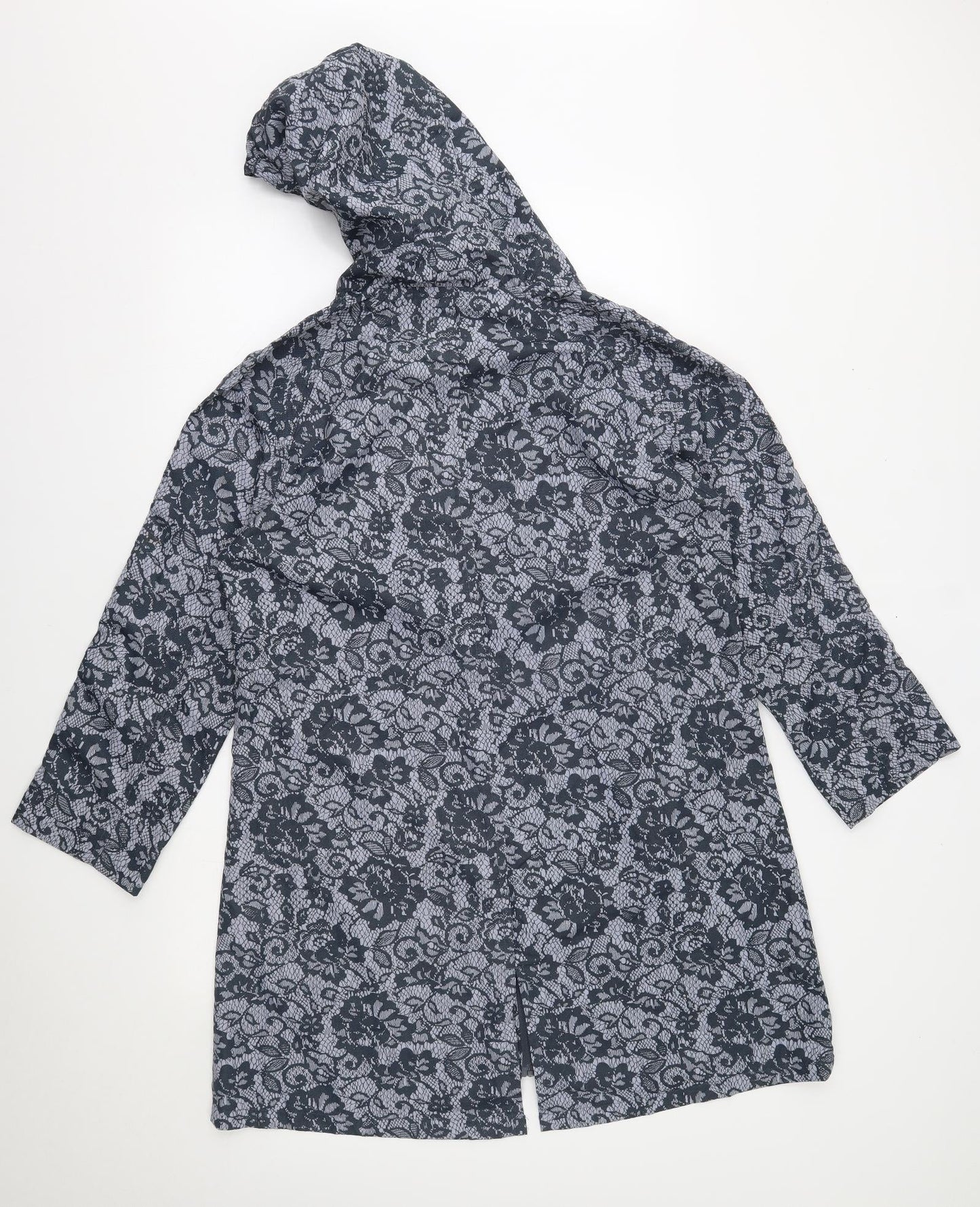 Primark Womens Grey Floral  Rain Coat Coat Size S