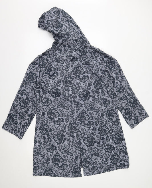 Primark Womens Grey Floral  Rain Coat Coat Size S