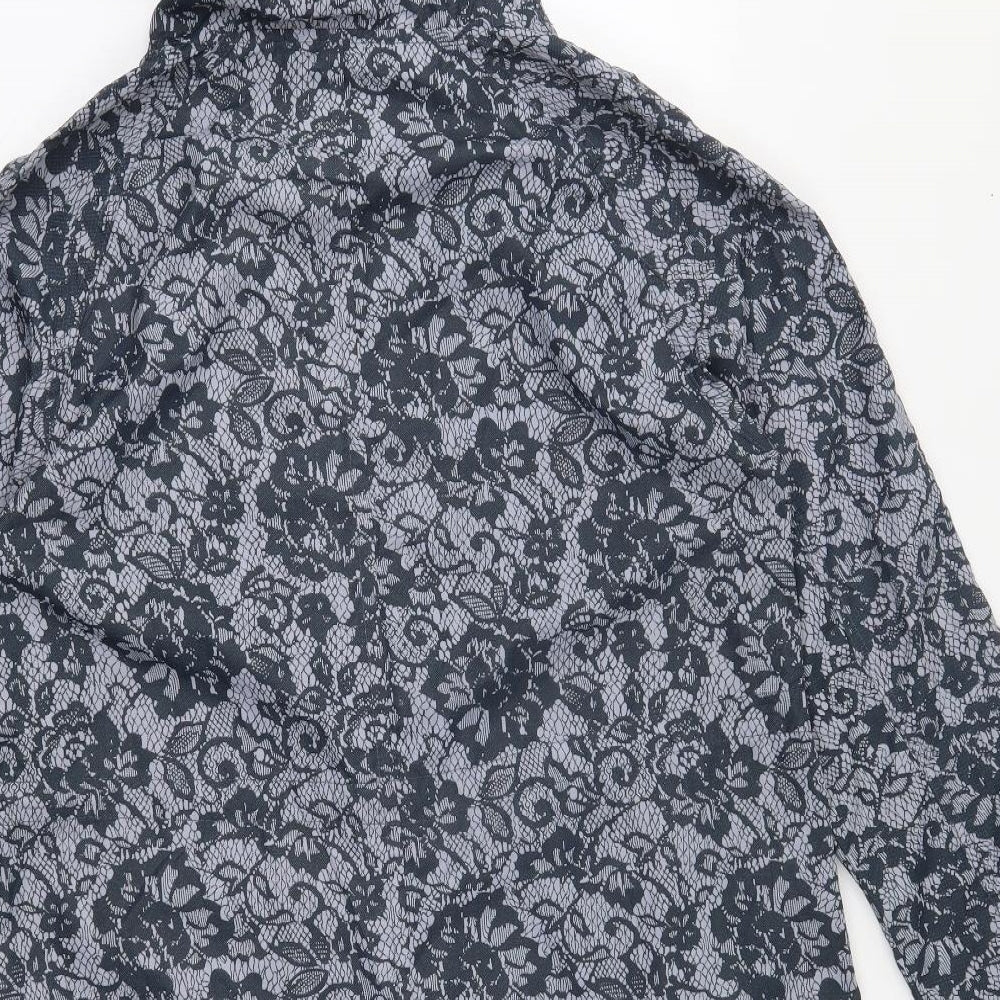 Primark Womens Grey Floral  Rain Coat Coat Size S