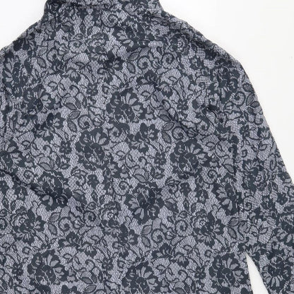 Primark Womens Grey Floral  Rain Coat Coat Size S