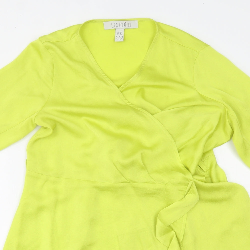 liquorish Womens Green    Robe Size 12