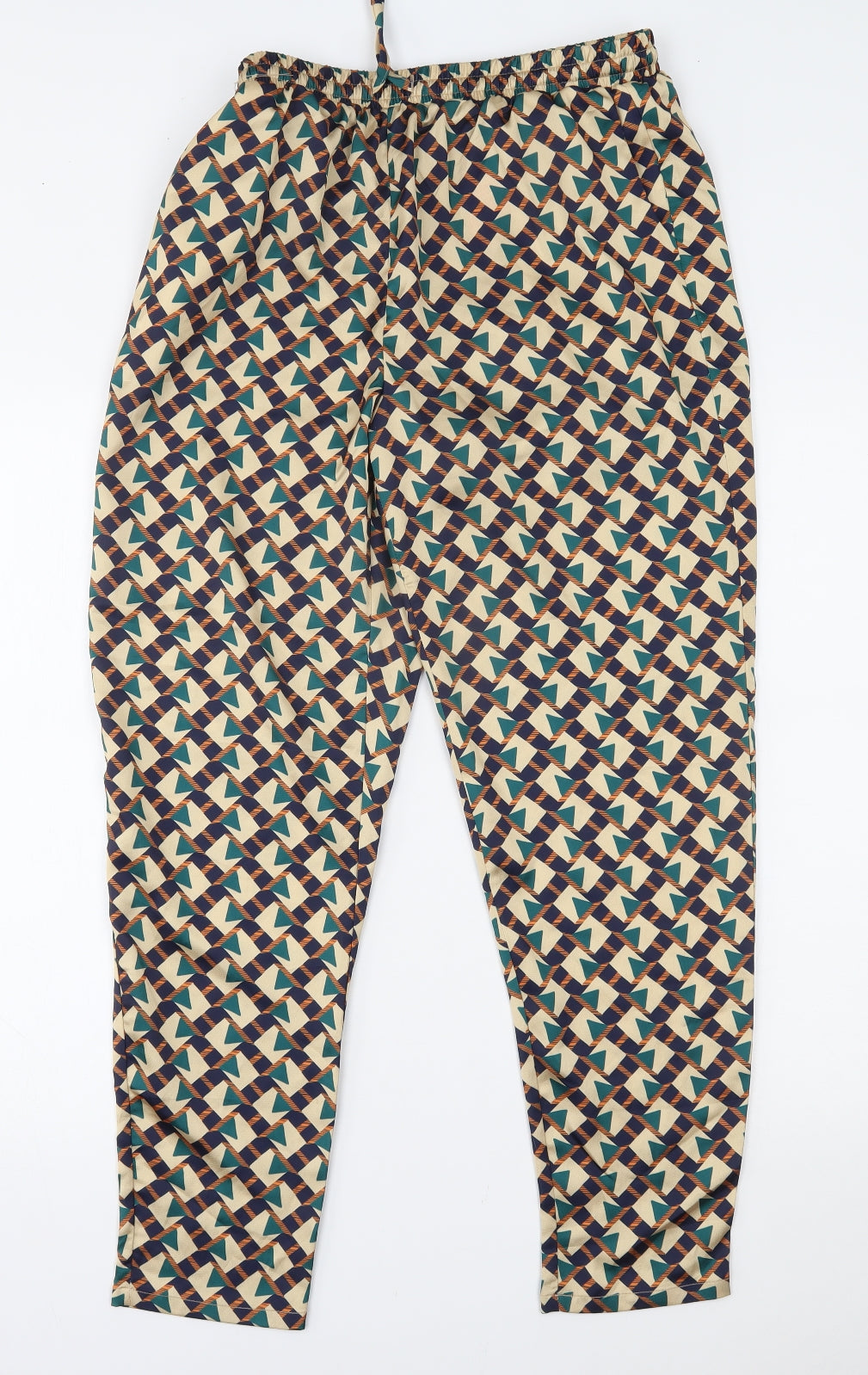 In the Style Womens Beige Geometric  Trousers  Size 10 L27 in