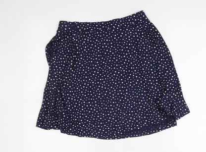 NEXT Womens Blue Polka Dot  A-Line Skirt Size 12