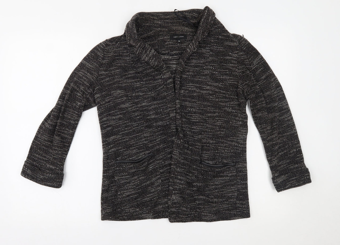 Womens UK Size 10 New Look Grey Cardigan Jumper