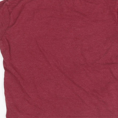Brand and care label for Primark boys’ red basic t-shirt, size 8-9, years
