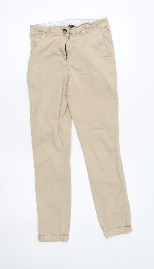 Spirit Womens Beige   Chino Trousers Size 8 L27 in